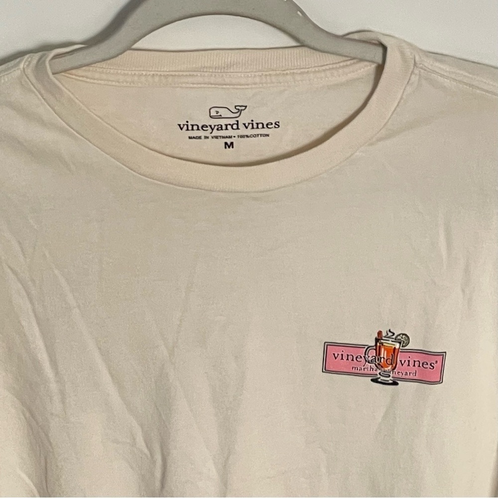 Vineyard Vines Hot Toddy Logo Box Long Sleeve Tee Size Medium 47917 - Picture 3 of 11